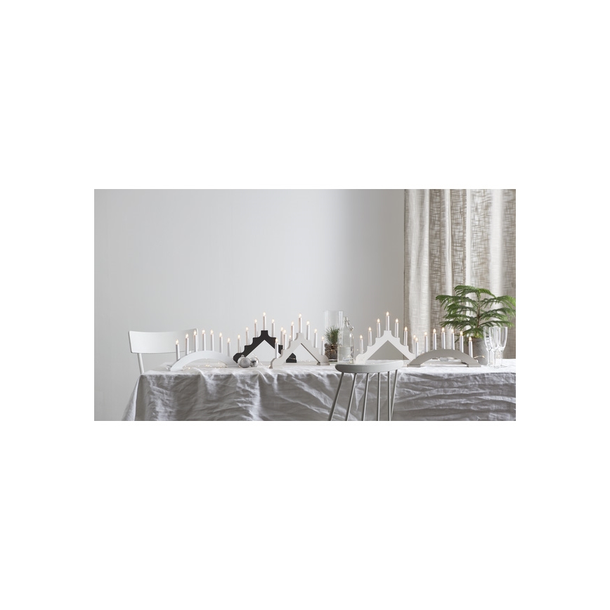 Eglo - Різдвяний свічник 7xE10/3W/230V сірий