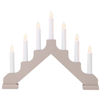 Eglo - Рождественский подсвечник 7xE10/3W/230V серый