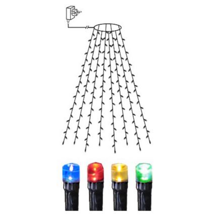 Eglo - Светодиодная уличная рождественская гирлянда 160xLED 2 м IP44 разноцветная