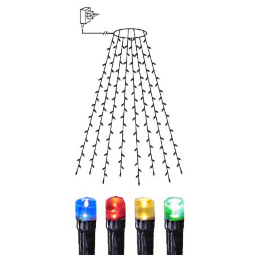 Eglo - Светодиодная уличная рождественская гирлянда 160xLED 2 м IP44 разноцветная