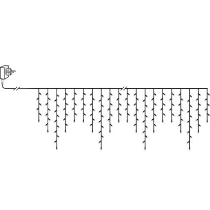 Eglo - LED уличная рождественская гирлянда, 240 светодиодов, 6,4 м, тёплый белый, IP44
