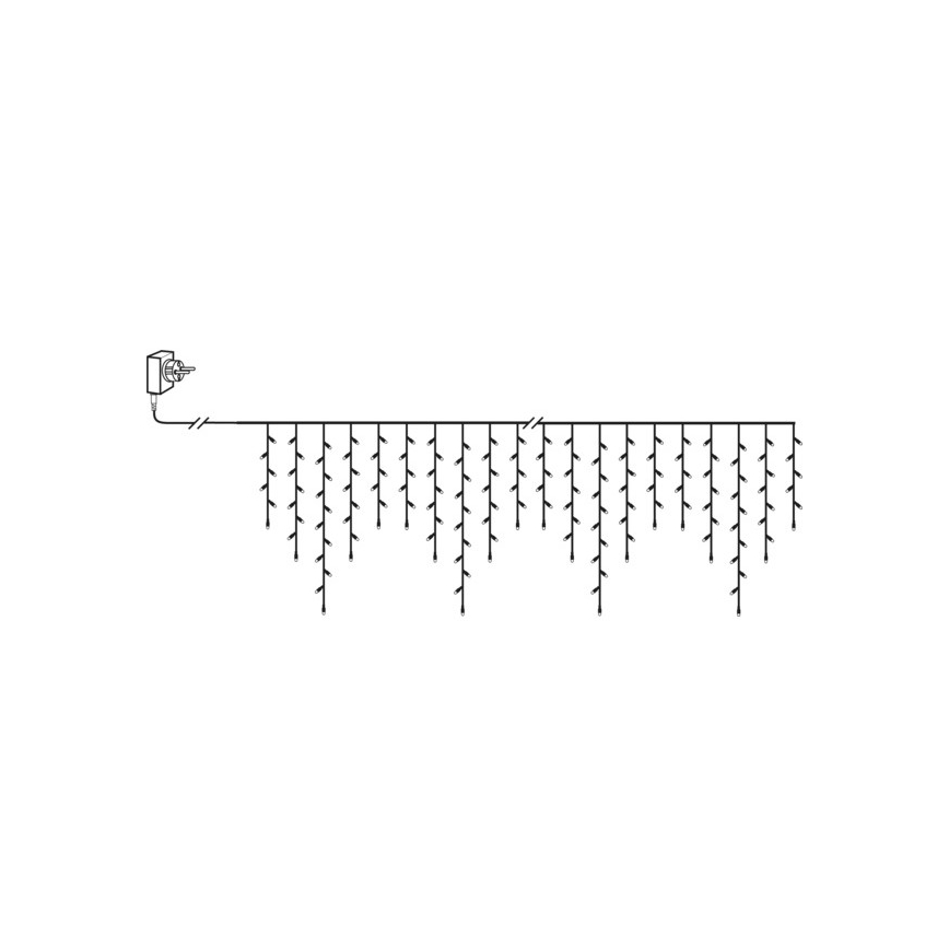 Eglo - Вулична різдвяна LED гірлянда 240xLED 5,9м теплий білий IP44