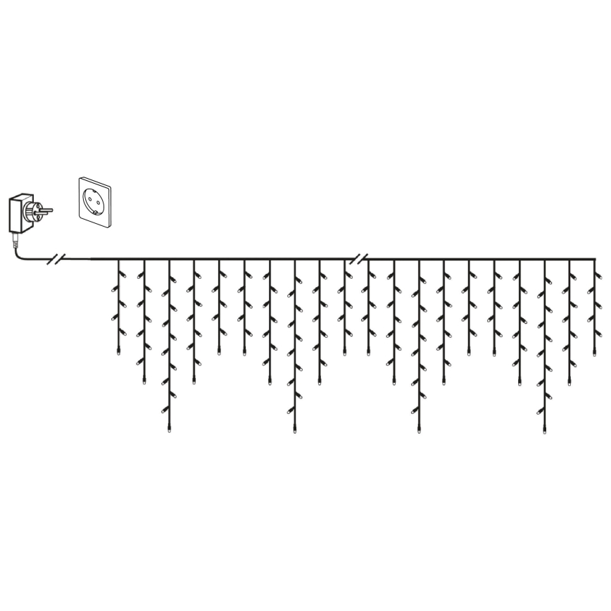 Eglo 410824 - Светодиодная уличная рождественская гирлянда 480xLED/17x0,55 м IP44 теплый белый