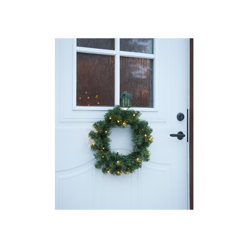 Eglo - LED Вуличний різдвяний вінок з датчиком 20xLED/0,064W/3xAA IP44 діаметр 38 см