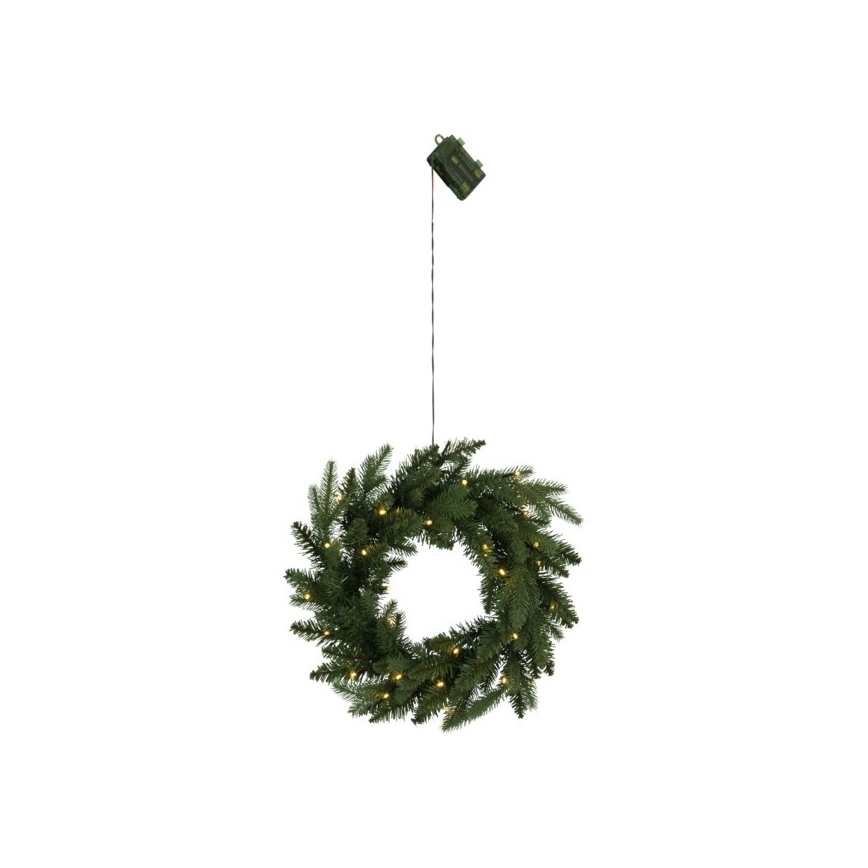 Eglo - Вуличний різдвяний LED вінок з датчиком 30xLED/0,064W/3xAA IP44