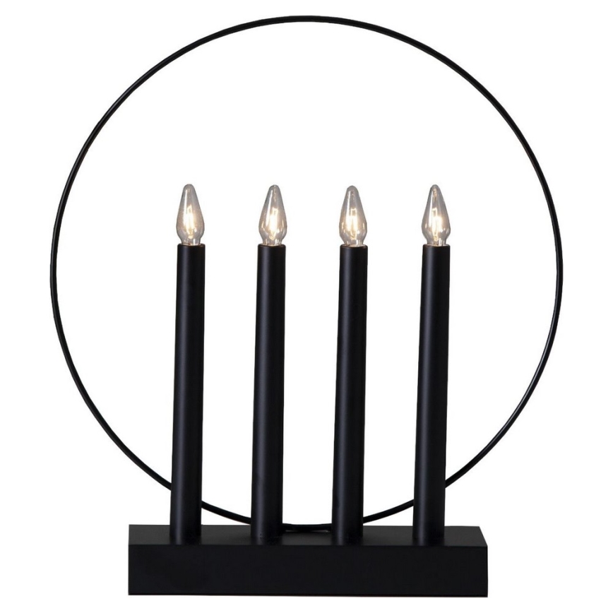 Eglo - Різдвяний підсвічник 4xE10/3W/230V чорний