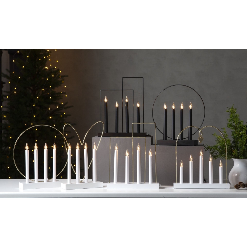 Eglo - Різдвяний підсвічник 4xE10/3W/230V чорний