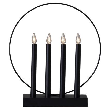 Eglo - Рождественский подсвечник 4xE10/3W/230V черный