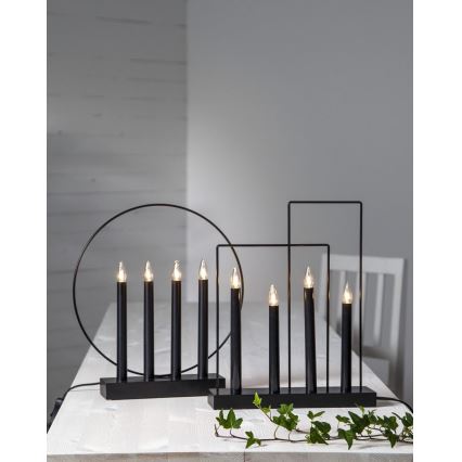 Eglo - Рождественский подсвечник 4xE10/3W/230V черный