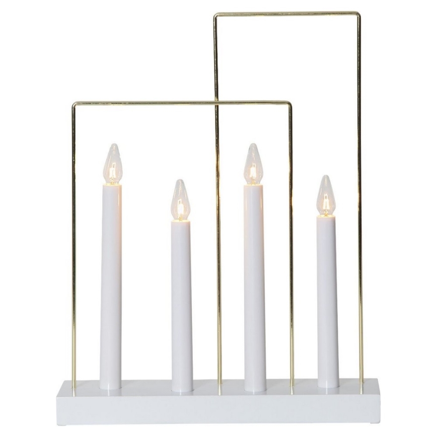 Eglo - Різдвяний підсвічник 4xE10/3W/230V білий