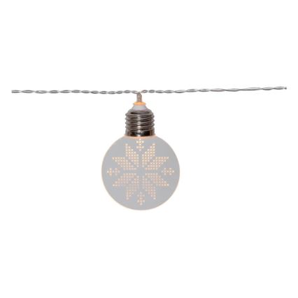 Eglo 411112 - Светодиодная рождественская гирлянда ORNAMENT 10xLED/3xAA 1,8 м теплый белый