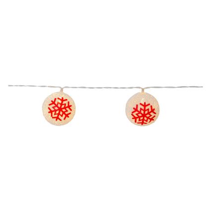 Eglo 411113 - Светодиодная рождественская гирлянда ORNAMENT 10xLED/3xAA 1,65 м теплый белый