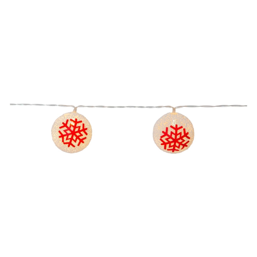 Eglo 411113 - Светодиодная рождественская гирлянда ORNAMENT 10xLED/3xAA 1,65 м теплый белый
