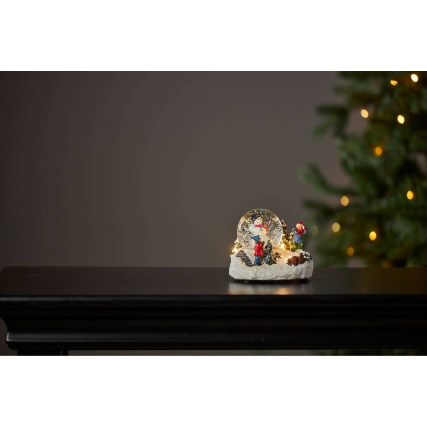 Eglo 411482 - Светодиодное рождественское украшение WINTERVILLE LED/2xAAA снежный шар