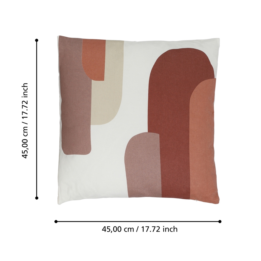 Eglo 420007 - Декоративна подушка CHEVERY 45x45 см біла/червона