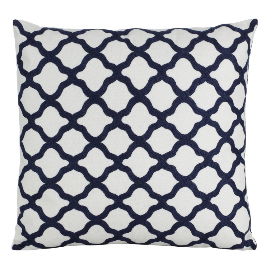 Eglo - Декоративна подушка 45x45 см біла/синя