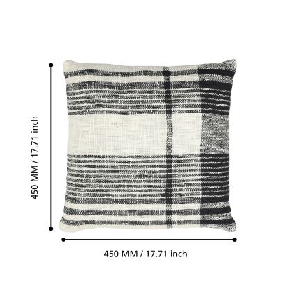 Eglo 420061 - Декоративная подушка CHEVERY 45x45 см кремовая/чёрная