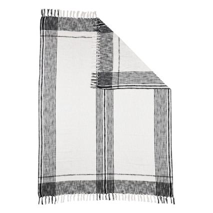 Eglo 420063 - Покривало на ліжко CHEVERY 170x130 cm біле/сіре
