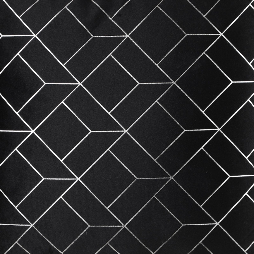 Eglo - Декоративна подушка 45x45 см чорний/срібний