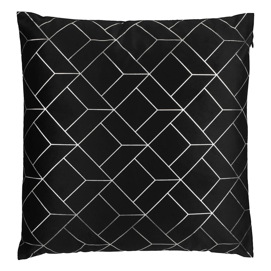 Eglo - Декоративна подушка 45x45 см чорний/срібний