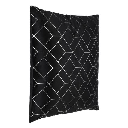 Eglo - Декоративная подушка 45x45 см черный/серебристый