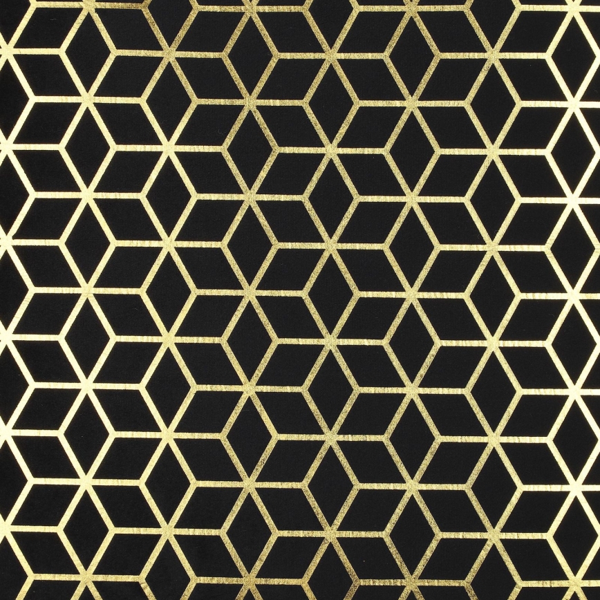 Eglo - Декоративная подушка 45x45 см черный/золотистый