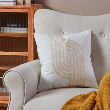 Eglo 420241 - Декоративна подушка BERHALA 45x45 см біла/бежева