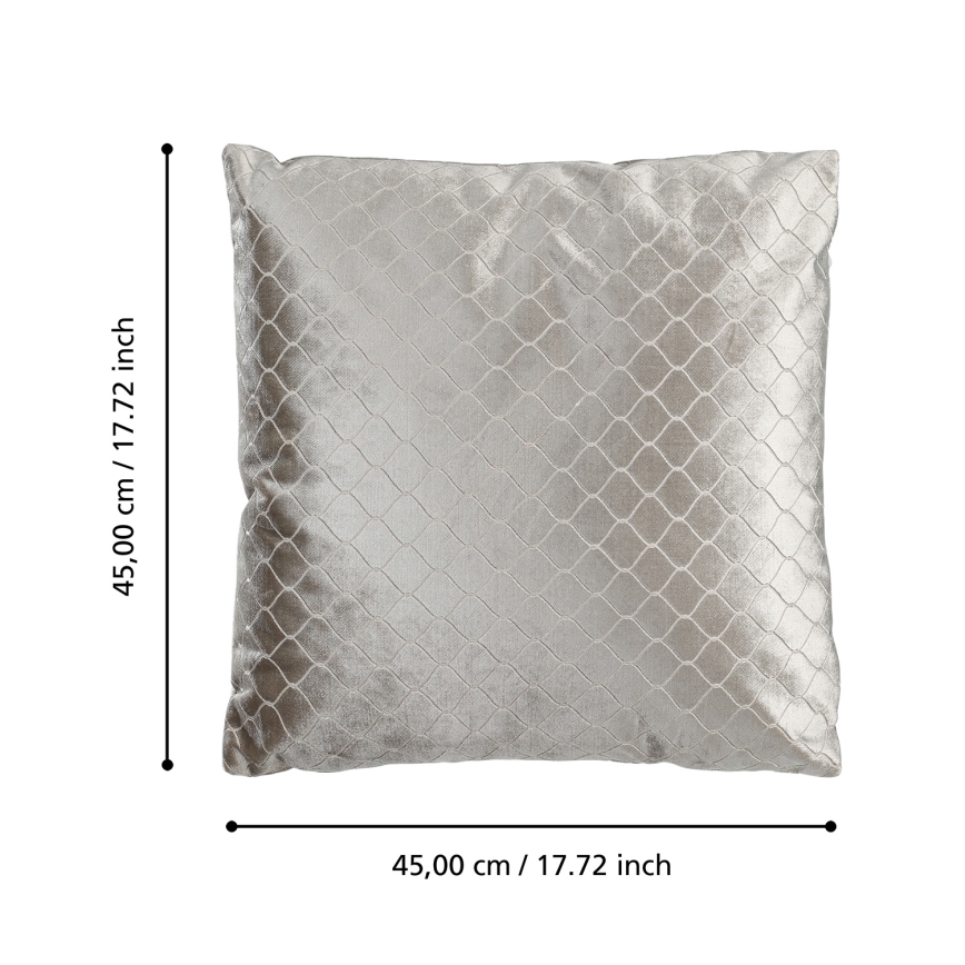 Eglo 420284 - Декоративна подушка SINGU 45x45 см, сіра
