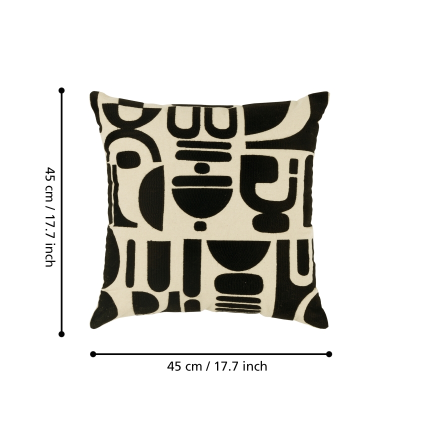 Eglo 420307 - Декоративна подушка CHEVERY 45x45 см кремова/чорна