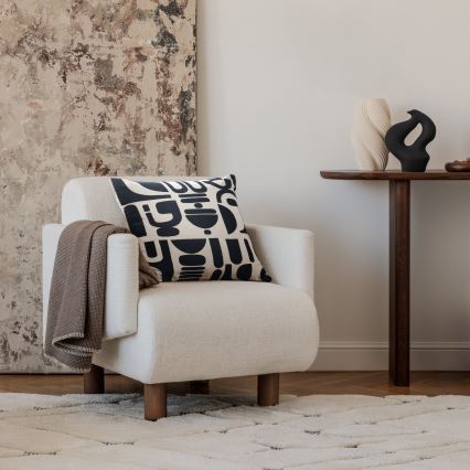 Eglo 420307 - Декоративная подушка CHEVERY 45x45 см кремовая/чёрная