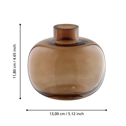 Eglo 421213 - Стеклянная ваза SIRANANA 11,8x13 см коричневая/дымчатая