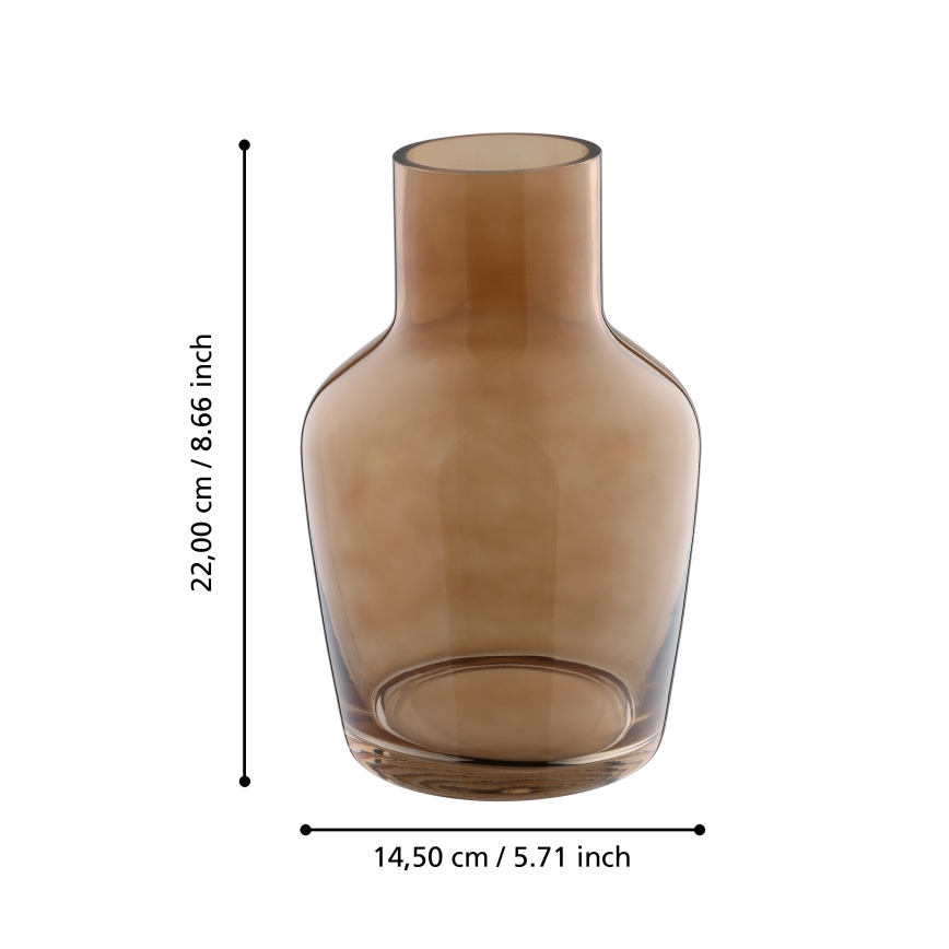 Eglo 421221 - Стеклянная ваза SIRANANA 22x14,5 см коричневая/дымчатая