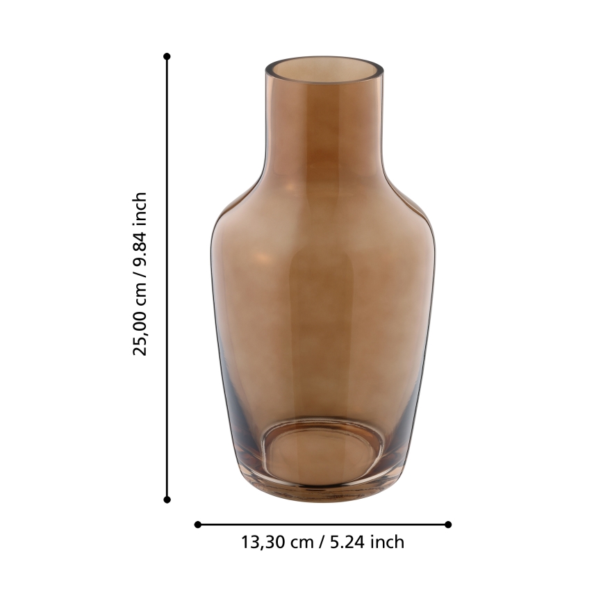 Eglo 421224 - Скляна ваза SIRANANA 25x13,3 см коричнева/димчаста
