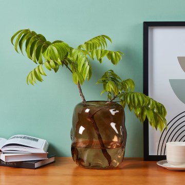 Eglo 421238 - Скляна ваза MAROSAVA 23x20 cm коричнева/димчаста