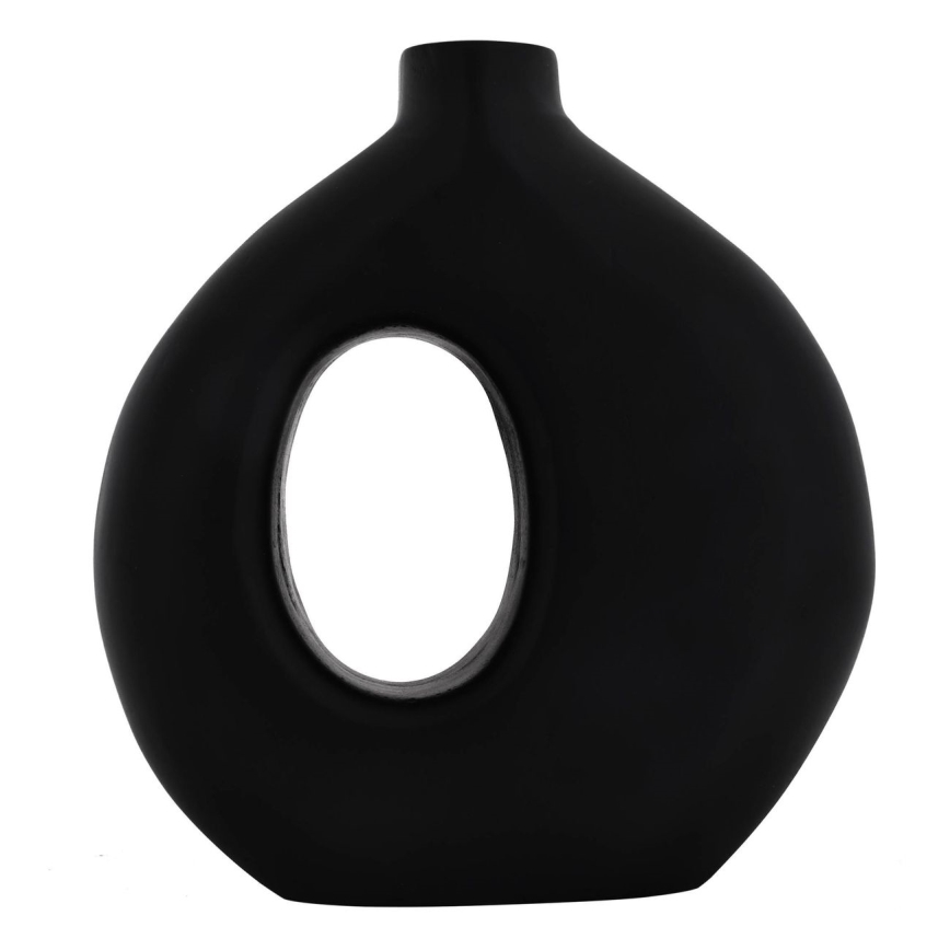 Eglo - Деревянная ваза 16,5x18 см черный