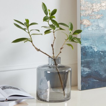 Eglo 421385 - Скляна ваза NABAS 24,5x21 см чорна/димчаста