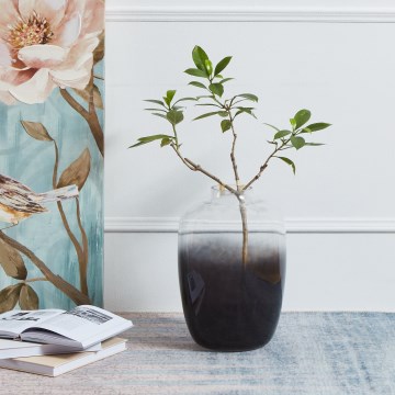 Eglo 421392 - Стеклянная ваза CULASI 35,5x24,5 см чёрная/дымчатая