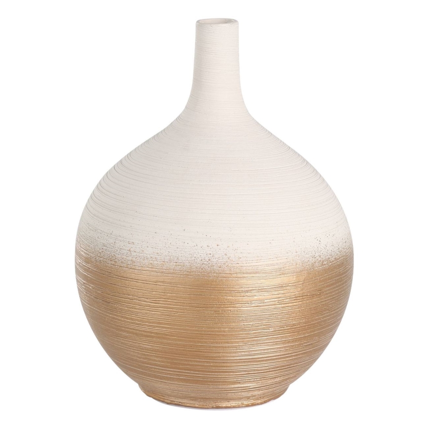 Eglo - Керамічна ваза 22x16 см білий/золотий