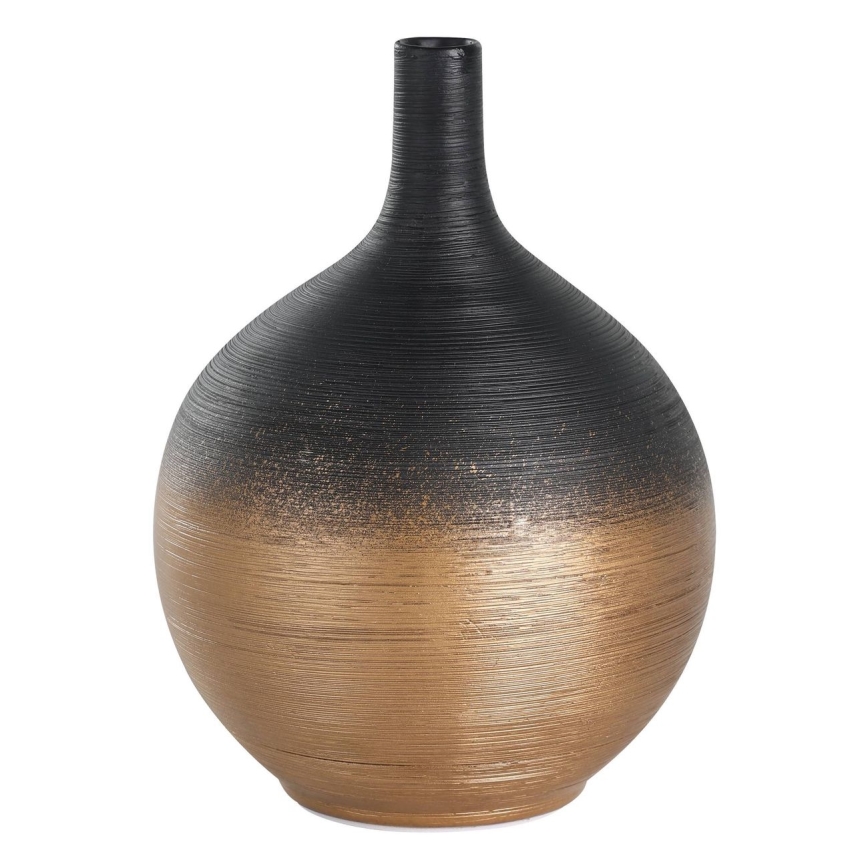 Eglo - Керамічна ваза 22x16 см чорний/золотий