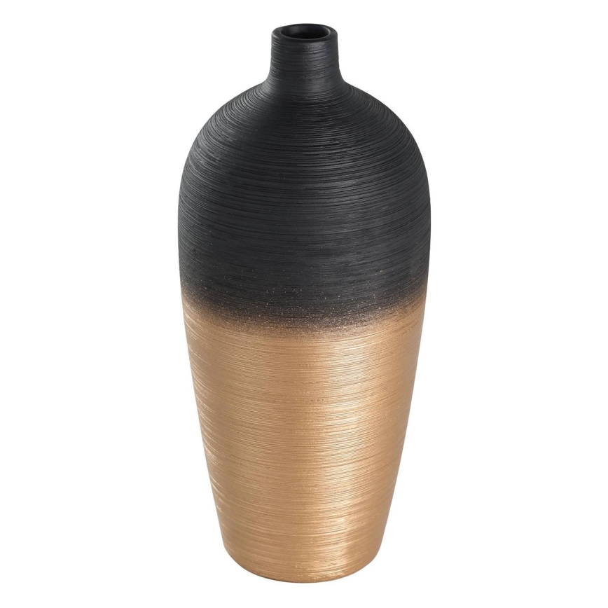 Eglo - Керамическая ваза 28x12,5 см черный/золотистый
