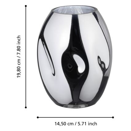 Eglo 421688 - Стеклянная ваза XIPORAI 19,8x14,5 см полированный хром