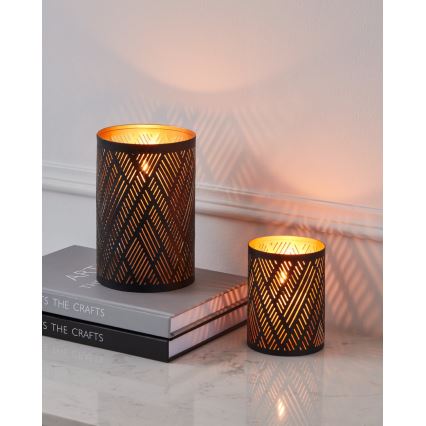 Eglo - Подсвечник 10x7,5 см черный/золотистый