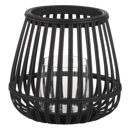 Eglo - Підсвічник 20x22 см чорний/бамбук