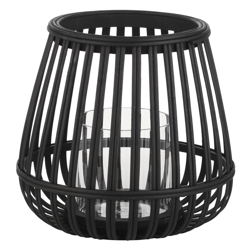 Eglo - Підсвічник 20x22 см чорний/бамбук