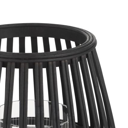 Eglo - Підсвічник 20x22 см чорний/бамбук