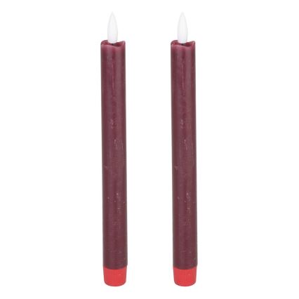 Eglo - НАБОР 2x Светодиодная свеча LED/1xAAA 24,5 см красный