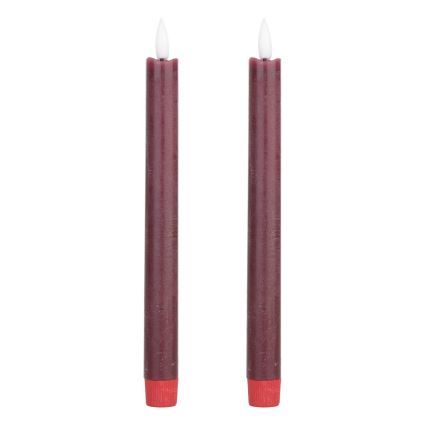 Eglo - НАБОР 2x Светодиодная свеча LED/1xAAA 24,5 см красный