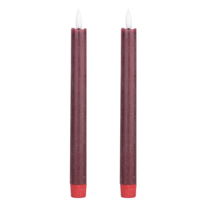 Eglo - НАБОР 2x Светодиодная свеча LED/1xAAA 24,5 см красный
