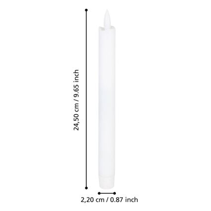 Eglo - Набір з 2х світлодіодних свічок LED/1xAAA 24,5 см білий
