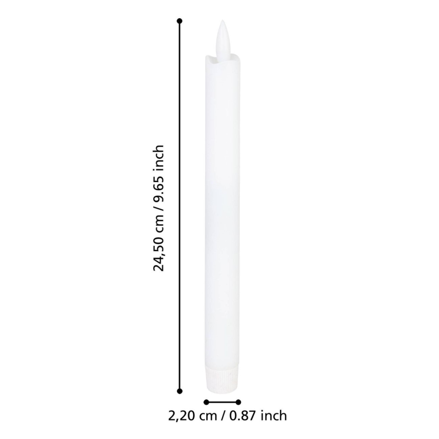Eglo - Набір з 2х світлодіодних свічок LED/1xAAA 24,5 см білий